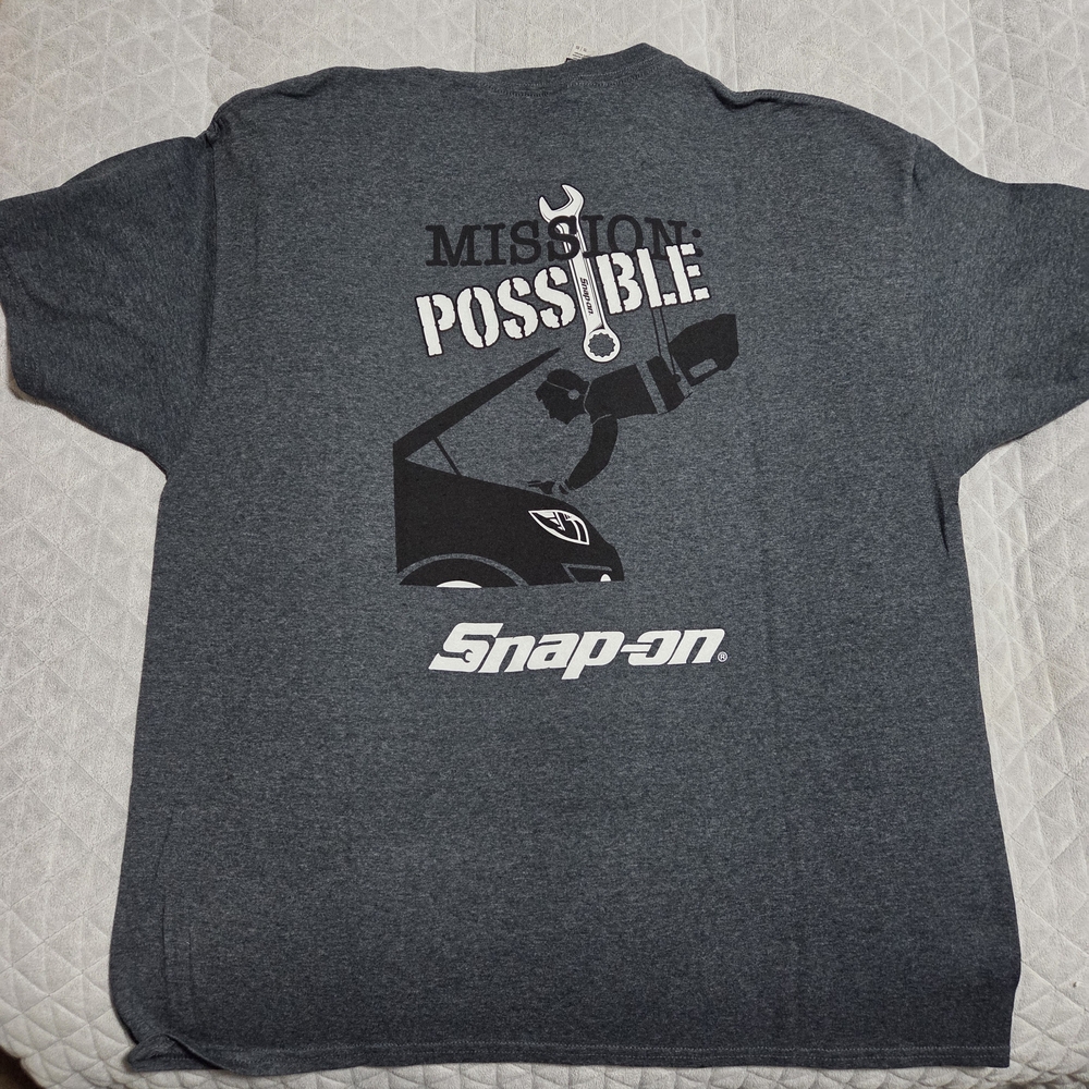 SNAP ON GREY XL SHIRT